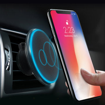 Compatible with Apple, Qi Wireless Car Charger Magnetic Mount Holder for iPhone Huawei P30/Mate 20 Pro